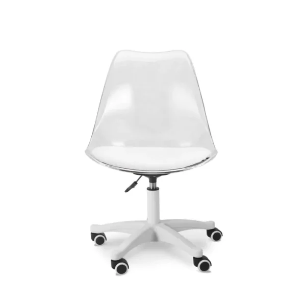 Smartbuy Moon Typist / Office Chair Transparent & White