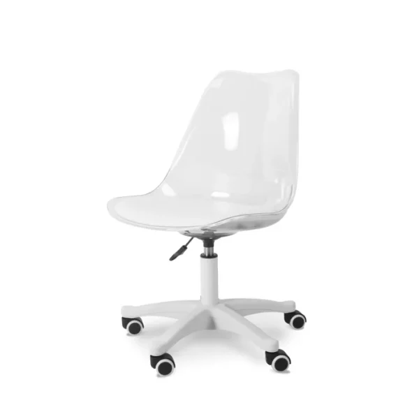 Smartbuy Moon Typist / Office Chair Transparent & White - Image 4