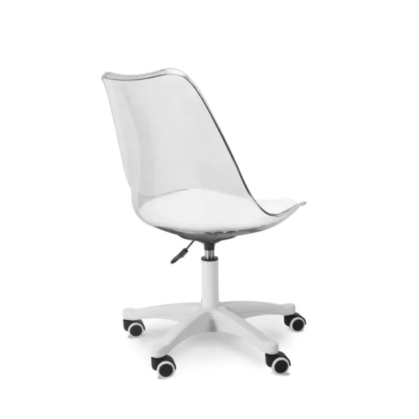 Smartbuy Moon Typist / Office Chair Transparent & White - Image 7