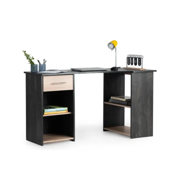 Steel & Rose Ian Angled Desk, Black - Image 4
