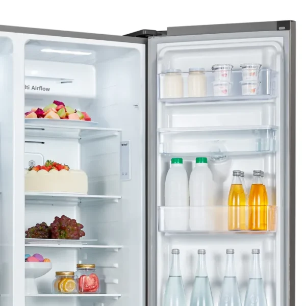Hisense 514L Side By Side Fridge Freezer Inox H670SITWD - Image 3
