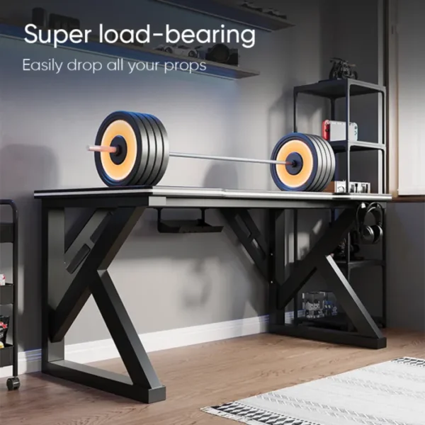 TechPro Ergonomic Gaming Computer Desk Carbon Steel Frame 100cm - Image 6