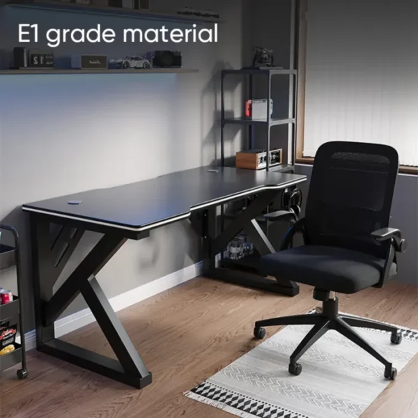 TechPro Ergonomic Gaming Computer Desk Carbon Steel Frame 100cm - Image 7