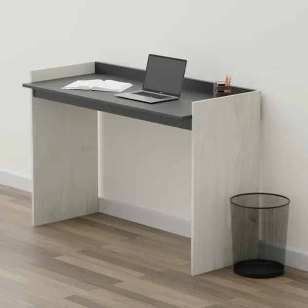 Steel & Rose Alvaro Desk Alabaster Oak Grey & Storm Grey - Image 3