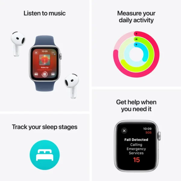 Apple Watch SE GPS 40mm Midnight Alu Case with Midnight Sport Band S/M - Image 6