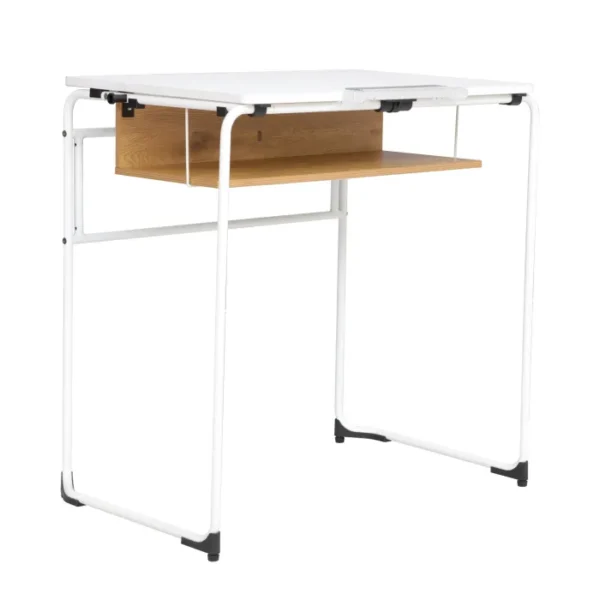 Linx Florida Adjustable Computer & Drawing Desk Oak White