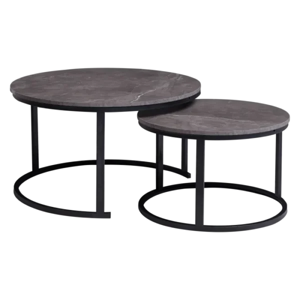 Everfurn Indus Nesting Coffee Table Marble Grey