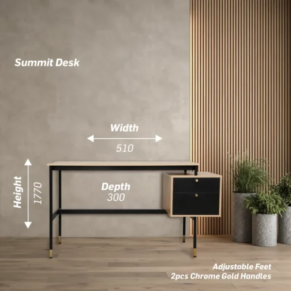 Everfurn Summit Desk with Two Drawers - Image 5
