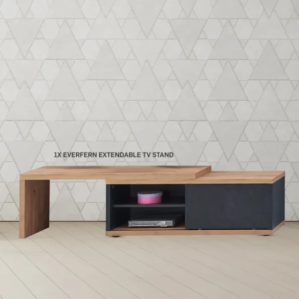 Everfurn Extendable TV Stand - 1200mm - 2100mm Width - Image 4