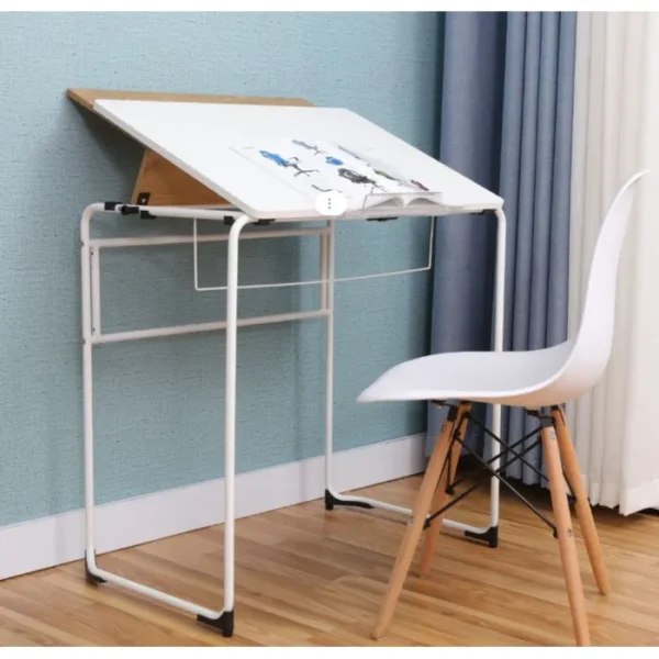 Linx Florida Adjustable Computer & Drawing Desk Oak White - Image 2