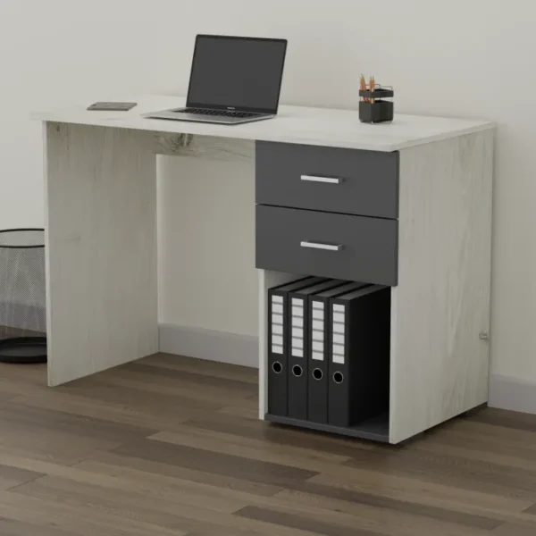 Steel & Rose Martin Desk Alabaster Oak Grey & Storm Grey - Image 3