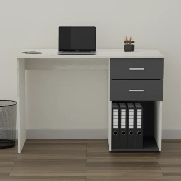 Steel & Rose Martin Desk Alabaster Oak Grey & Storm Grey - Image 4