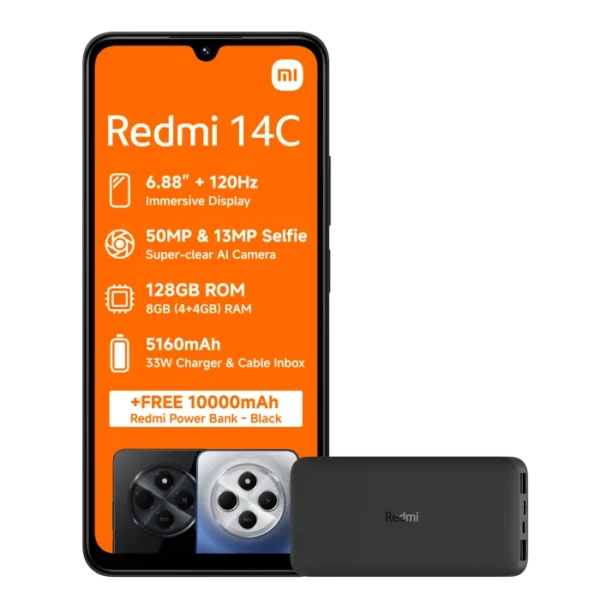 Xiaomi Redmi 14C Midnight Black incl Powerbank