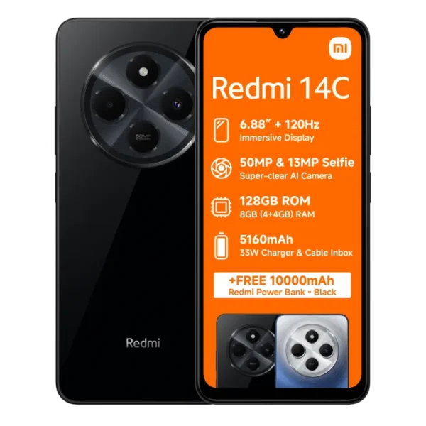 Xiaomi Redmi 14C Midnight Black incl Powerbank - Image 2