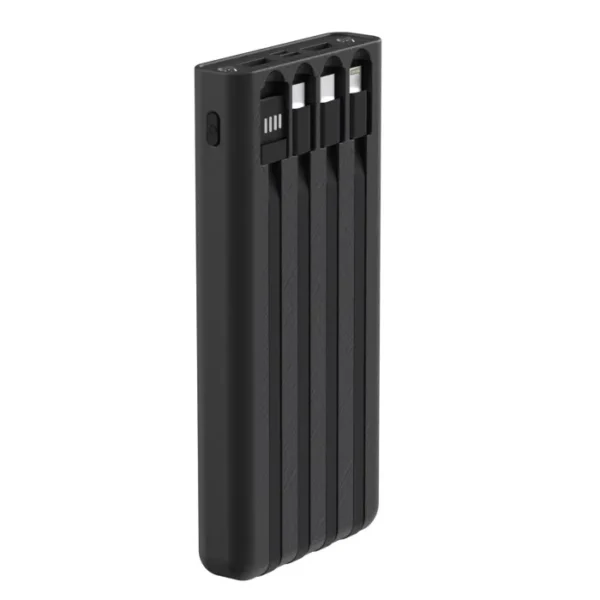 Snug 10000mAh 4 Cable Powerbank Black