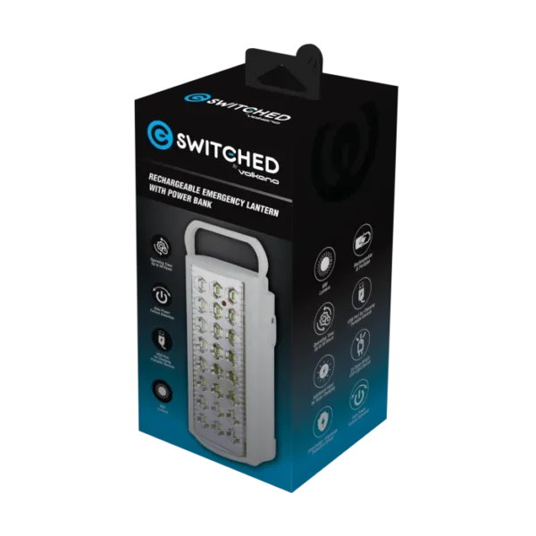 Switched Rechargeable Emergency Lantern 800 Lumen White