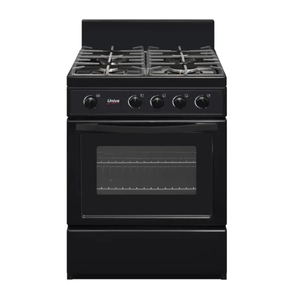 Univa 4 Burner Gas Stove Black 600mm UG016BI